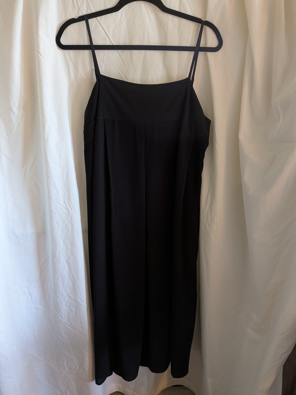 Who What Wear Black Slip Dress with Spaghetti Straps XL